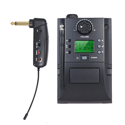 

Portable UHF Instrument Wireless Microphone System with Receiver & Transmitter 32 Channels for Electric Guitar