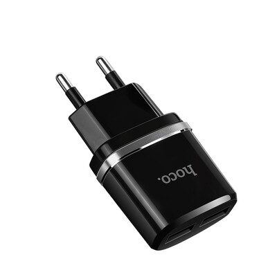 

HOCO 5V 24A Universal Dual USB Charger Wall Charger EU Plugs Portable for iPhone  XR Samsung Xiaomi Charging Double Adapter