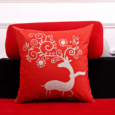 

Cotton&Linen Pillowslip Sofa Car Bed Chair Cushion Pillow Pillowcase of Colourful Christmas Series