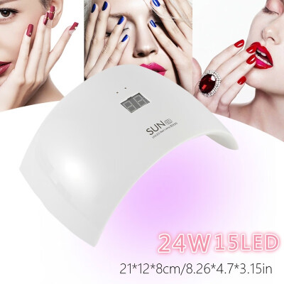 

NEW 24W 15LED Smart Infrared Sensor UV Sunlight Nail Dryer Lamp Gel Polish Curing Timing Manicure Machine USB 3 Timers