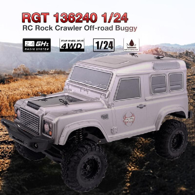 

RGT 136240 124 Rock Crawler 24G 4WD 15KMH RC Off-road Car Buggy with 3 Battery