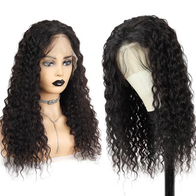 

Amazing Star Virgin Brazilian Hair Full Lace Wigs Water Wave Human Hair Full Lace Wigs with Baby Hair Natural Color