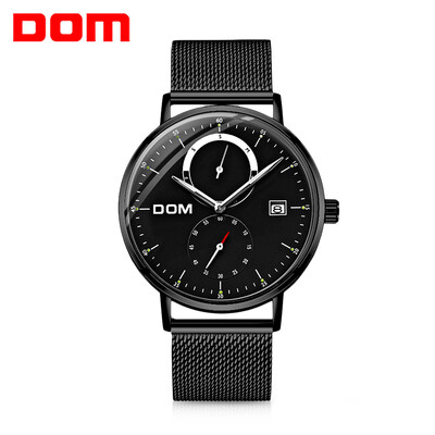 

DOM  - 436D - 7M Luminous Calendar Steel Mesh Strap Waterproof Quartz Men Watch