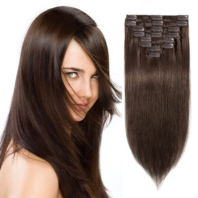 

8 PcsSet Fashion Long Curly Wavy Straight Clip In Hair Extension Sexy Heat Resistant Party Hair Natural Synthetic Hair For Women