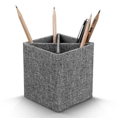

HANASS linen creative pen holder multi-function desktop storage Nordic style simple fashion partition storage box B05-01