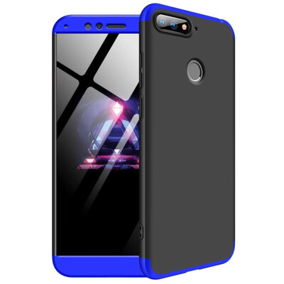 

MOONCASE Huawei Honor 7AY6 2018 three-section all-inclusive shield - black blue