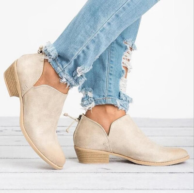 

Women Leather Ankle Boots Casual Shoes Fashion Sandals Flats