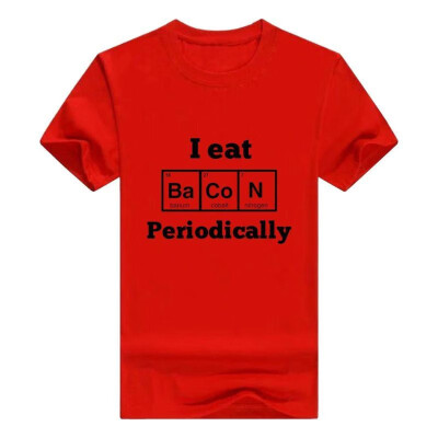 

Funny Bacon Gift Science I Eat Bacon Periodically T-Shirt Top