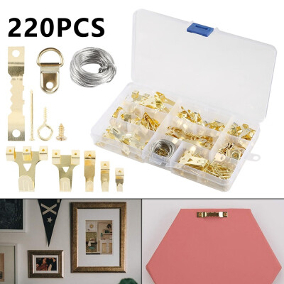 

Willstar 1 Box Frame Hanging Hooks Kit for Photo Picture 5 Models Heavy Photo Hangers Wall Picture Hanging Kits with Screws