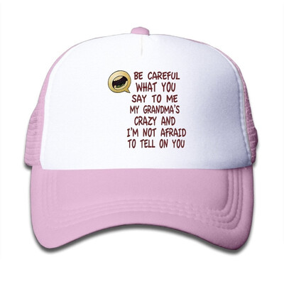 

My Grandmas Crazy Plain Hat Adjustable Back Mesh Cap For Toddler