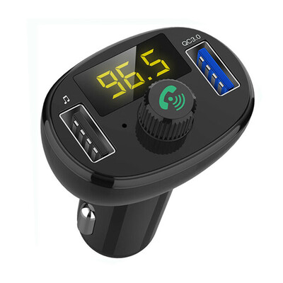 

Bluetooth 42 Wireless Handsfree Car FM Transmitter MP3 Player QC30 USB Charger
