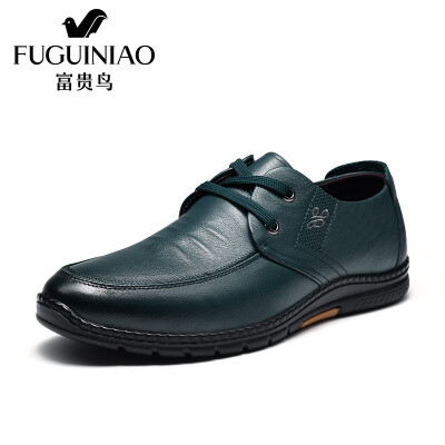 

FuGUINIAO Mens Fashion Casual Toe Layer Leather Strap Fashionable Comfort S993715 Blue 44