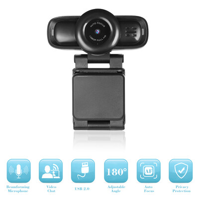 

USB Web Camera Auto Focus Full HD 1080P Webcam Computer Camera Built-in Noise-cancelling Microphone Webcams HD Video Calling&R