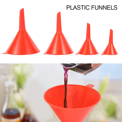 

4PCS Plastic Different Size Funnel Set Kitchen Cooking Garden Fuel Oil Auto Tool