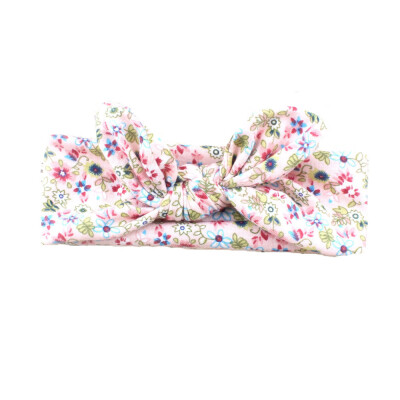 

Children Rabbit Ears Hair Band Cute Flower Printed Bowknot Headbands Kids Floral Headwrap Fashion Hair Accessories