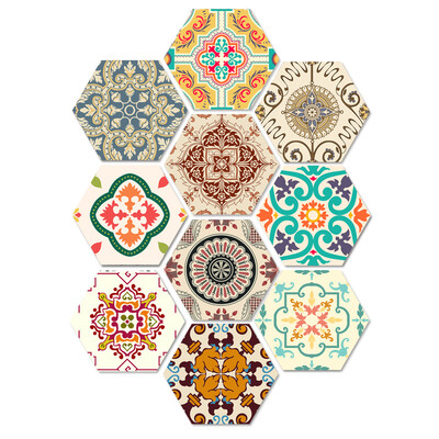 

10 PcsSet Self-adhesive Floor Sticker for Bathroom Kitchen Backsplash Tiles Wall DIY Home Decal Removable Decor