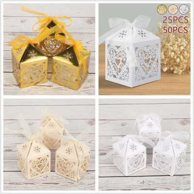 

Willstar 2550PCS Wedding Engagement Party Candy Boxes Gift Boxes Ribbon Favors Decor