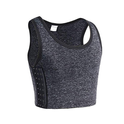 

SLIMBELLE Breathable Super Flat Les Lesbian Tomboy Compression Chest Binders 3 Rows Clasp