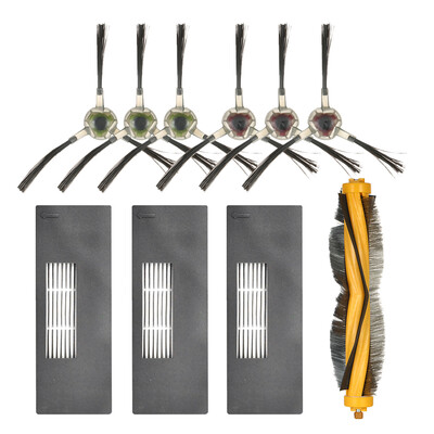 

Pack of 10 Replacement Accessories Kit for ECOVACS DEBOOT M80 Pro Robotic Vacuum Cleaner--1 Main Brush 3 HEPA Filters 6 Side B