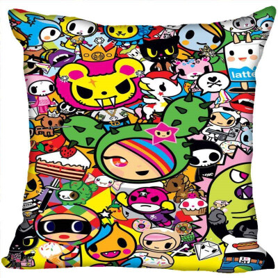 

Tokidoki Pillow Cover Bedroom Home Office Decorative Pillowcase Square Zipper Pillow Cases Satin Fabric No Fade