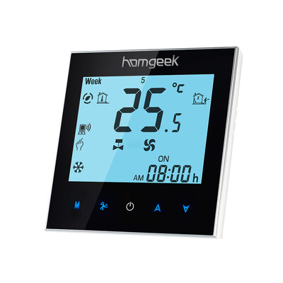 

Homgeek 110240V Air Conditioner 2-pipe Thermostat with LCD Display Good Quality Touch Screen Programmable Room Temperature Contro