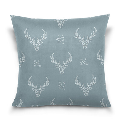 

ALAZA Throw Pillow Cover 16 X 16 inch Christmas Gift Cushion Cover with Deer Pattern Printed Pillowcase