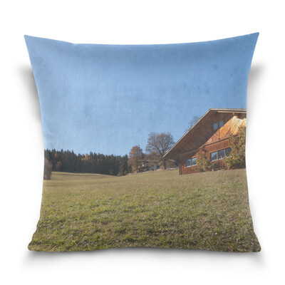 

ALAZA Throw Pillow Case Decorative Pillow Covers 16 X 16 inch Country Town Pattern Pillowcase