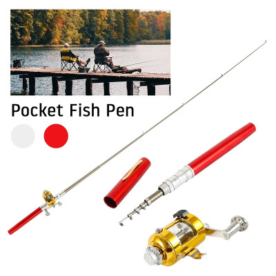 

Willstar Portable Mini Telescopic Pocket Fish Pen Aluminum Alloy Fishing Rod Pole Reel TUE