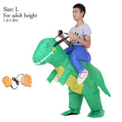 

Cute Adult Inflatable Dinosaur Costume Suit Air Fan Operated Walking Fancy Dress Halloween Party Outfit T-Rex Inflatable Animal Co