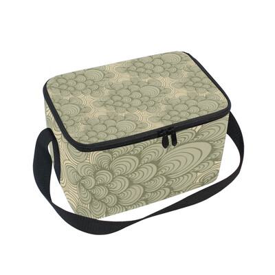 

ALAZA Lunch Box Insulated Retro Cloud Pattern Lunch Bag Large Cooler Tote Bagfor Men Women