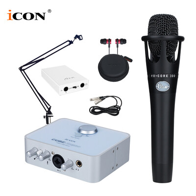 

Aiken iCON 2nano vst external sound card computer phone universal anchor live broadcast equipment full set 2nanoBlue encore 300 handheld microphone