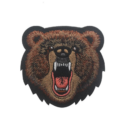 

Animal Armband Magic Sticker Tiger Wolf Bear Embroidered Patch Clothing Bag Decoration