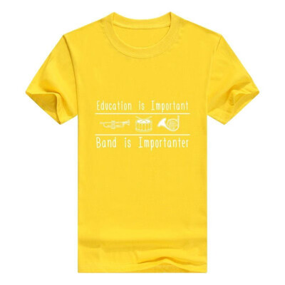 

Education Important Band Importanter Funny Band Short Sleeve T-Shirt