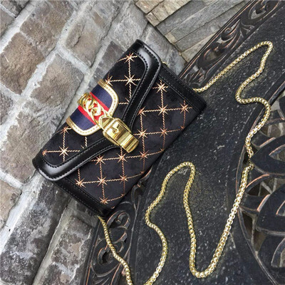 

Fashion embroidery velvet rhombic pu leather chain hand bag women Blue Patchwork diamond quilted Inclined shoulder bag