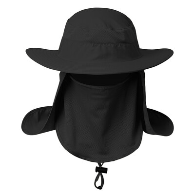 

UV Protection Wide Brim Cap Breathable Face Neck Flap Sun Hat Fishing Hat Anti-mosquito Sun Hat Cap