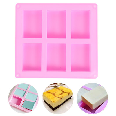 

Willstar 6 Cavity Silicone Rectangle Soap Moulds Homemade DIY Cake Making Mold Craft