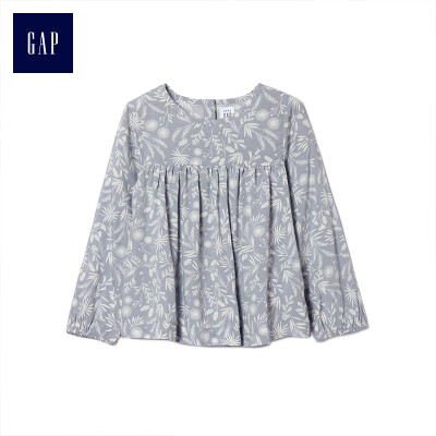 

GAP flagship store female young print long sleeve round neck top 399827 light dark purple 12-18M