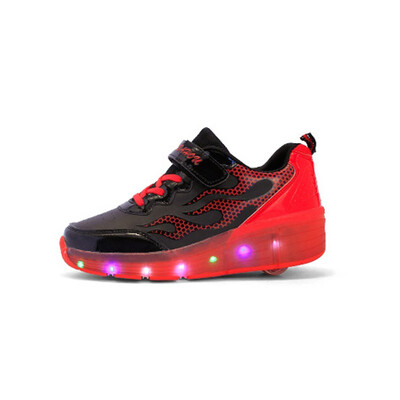 

Children Glowing Sneakers With OneTwo Wheels Led Light Up Roller Skates Sport Luminous Lighted Shoes Kid Boys Girls Casual Shoe