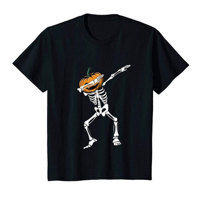 

Funny Dabbing Skeleton Pumpkin Halloween Dab T-Shirt