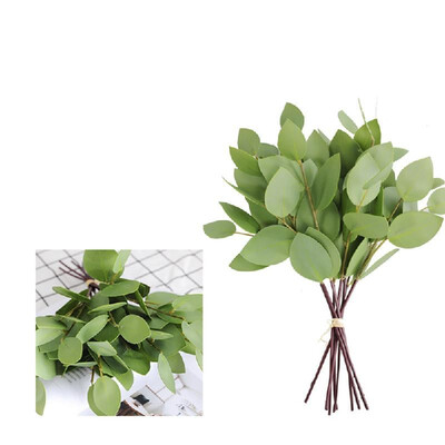 

Simulation green plant Nordic ins hand tied bunch eucalyptus leaves potted bouquet eucalyptus ornaments home wedding Long fruit