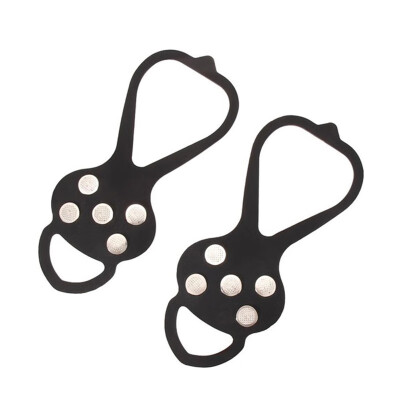 

1 Pair Spike Shoe Anti Slip Ice Grip Outdoor 5-teeth Anti-Slip Snow Mountain Climbing Hiking Practical Grip Spike Shoes Crampon