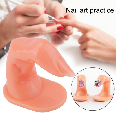 

Willstar 5 x False Nail Art Practice Training Finger Manicure Display Tip With Nail