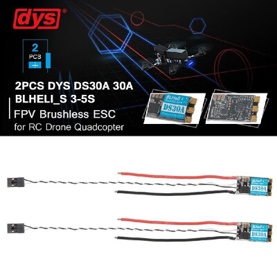 

2PCS DYS DS30A 30amp BLHeli_ 3-5S ESC Supports Dshot600 Dshot300 Dshot150 for High KV Motors RC Racing Drone Multicopter