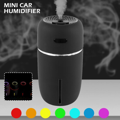 

New Portable USB Humidifier Ultrasonic Humidifier Car Air Purifier with 7 LED Warm Lights Small Humidifier Aroma Diffuser