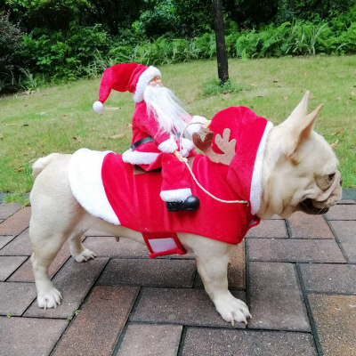 

Small Large Dogs Santa Cosplay Outfit For Christmas Carnival Pet Costumes Apparel Party Dressing Up Clothing Dog Costumes