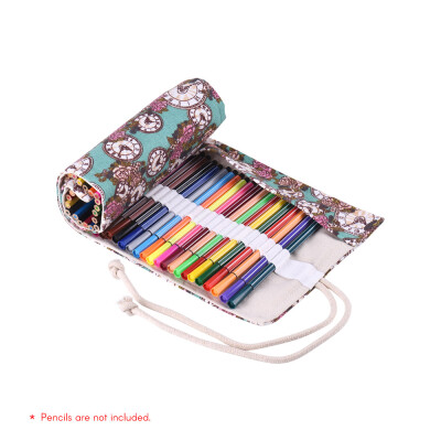 

Canvas Pencil Roll Pouch Case Bag Wrap Holder Storage 72 Holes for Artist