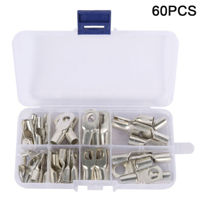 

60PCS SC Tinned Copper Lug Ring Wire Connectors Bare Cable Terminal