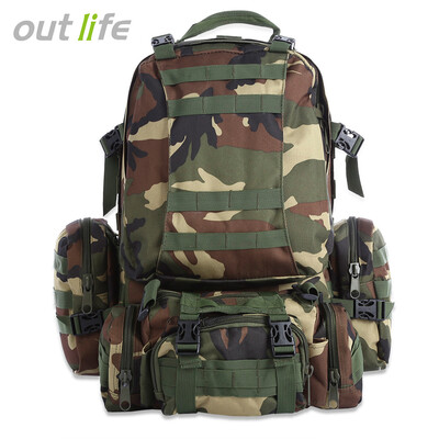 

Outlife Outdoor 50L MOLLE Military Camping Hiking Backpack