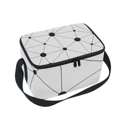 

ALAZA Lunch Box Insulated Abstract Pattern Lunch Bag Large Cooler Tote Bag for Men Women