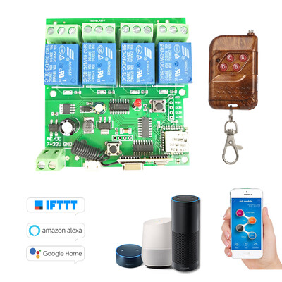 

Sonoff 433Mhz Smart Remote Control Wireless Switch Universal Module 4ch DC 5V 12V 32V Wifi Switch with Shell Timer Phone APP Remot